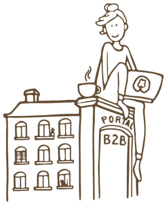 Illustration von Anna, Hüterin des B2B-Portals bei Paarzeit