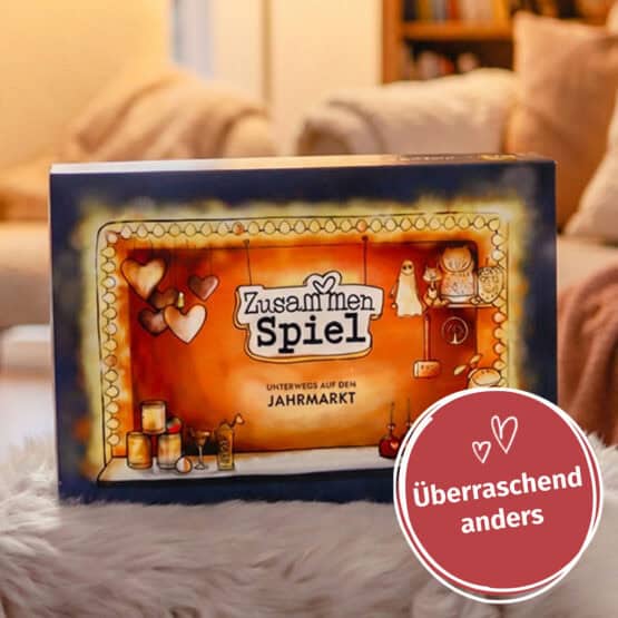ZusammenSpiel Produktüberblick: Innovatives Rätselpaar-Spiel mit Jahrmarkt-Geschichte und fantasievollen Liebesgeschichten