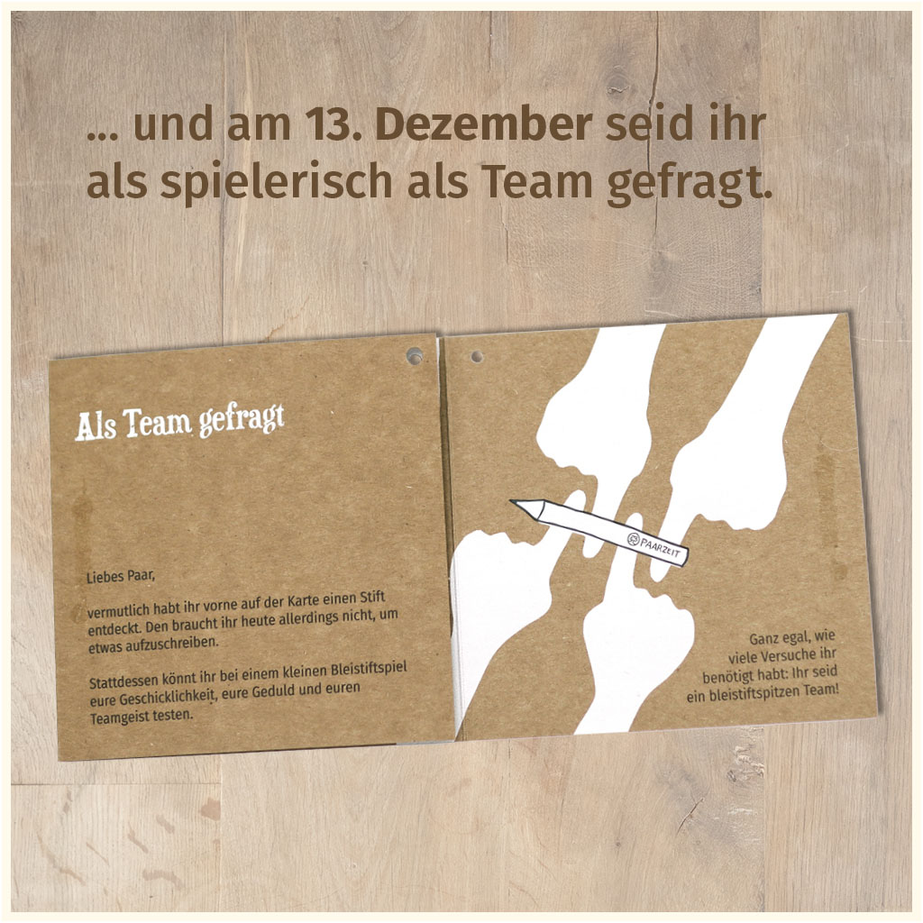 Paarzeit Adventskalender Karten