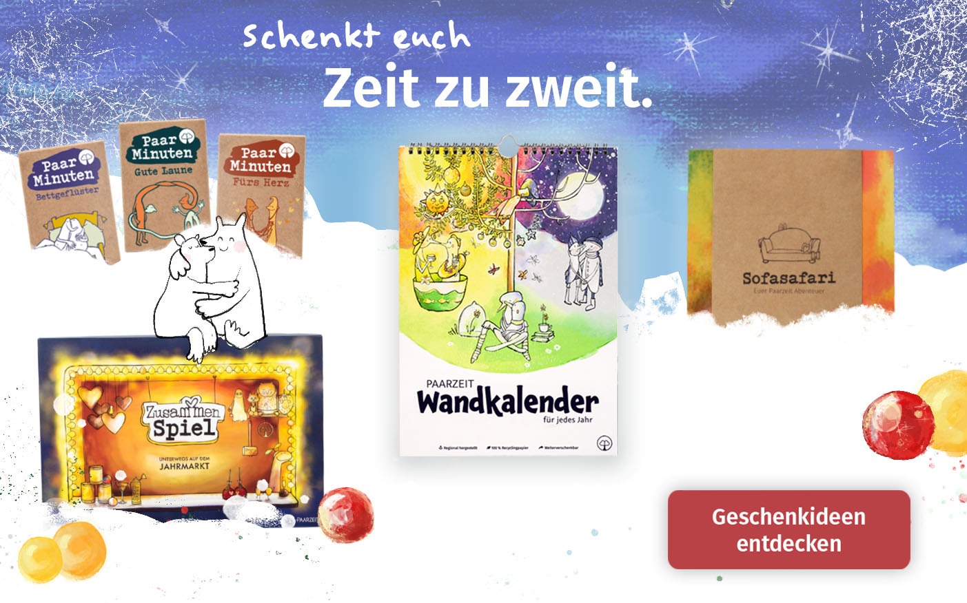 Paarzeit Geschenke - Schenkt euch Zeit zu zweit
