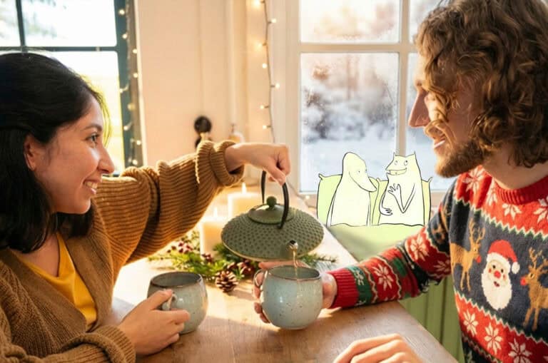 8 Fragen für Paare zur Weihnachtszeit (+ Gesprächsregeln und Mini-Date-Idee) Beitragsbild