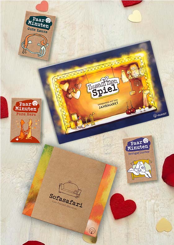 Paarzeit 5-Sterne-Zeit Spiel-Paket mit Escape-Game, Erlebnisbox und Kartensets für intensive Paarmomente und jede Menge Spaß