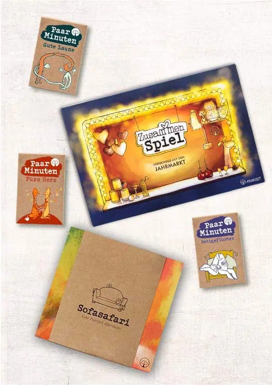 Paarzeit 5-Sterne-Zeit Spiel-Paket mit Escape-Game, Erlebnisbox und Kartensets für intensive Paarmomente und jede Menge Spaß